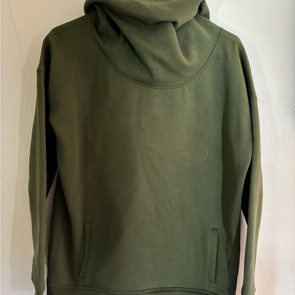 Zyia Oh So Soft Cowl Neck Green Hoodie
